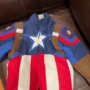 Captain America superhero puffer jacket from Disney store size 4 Toddler
